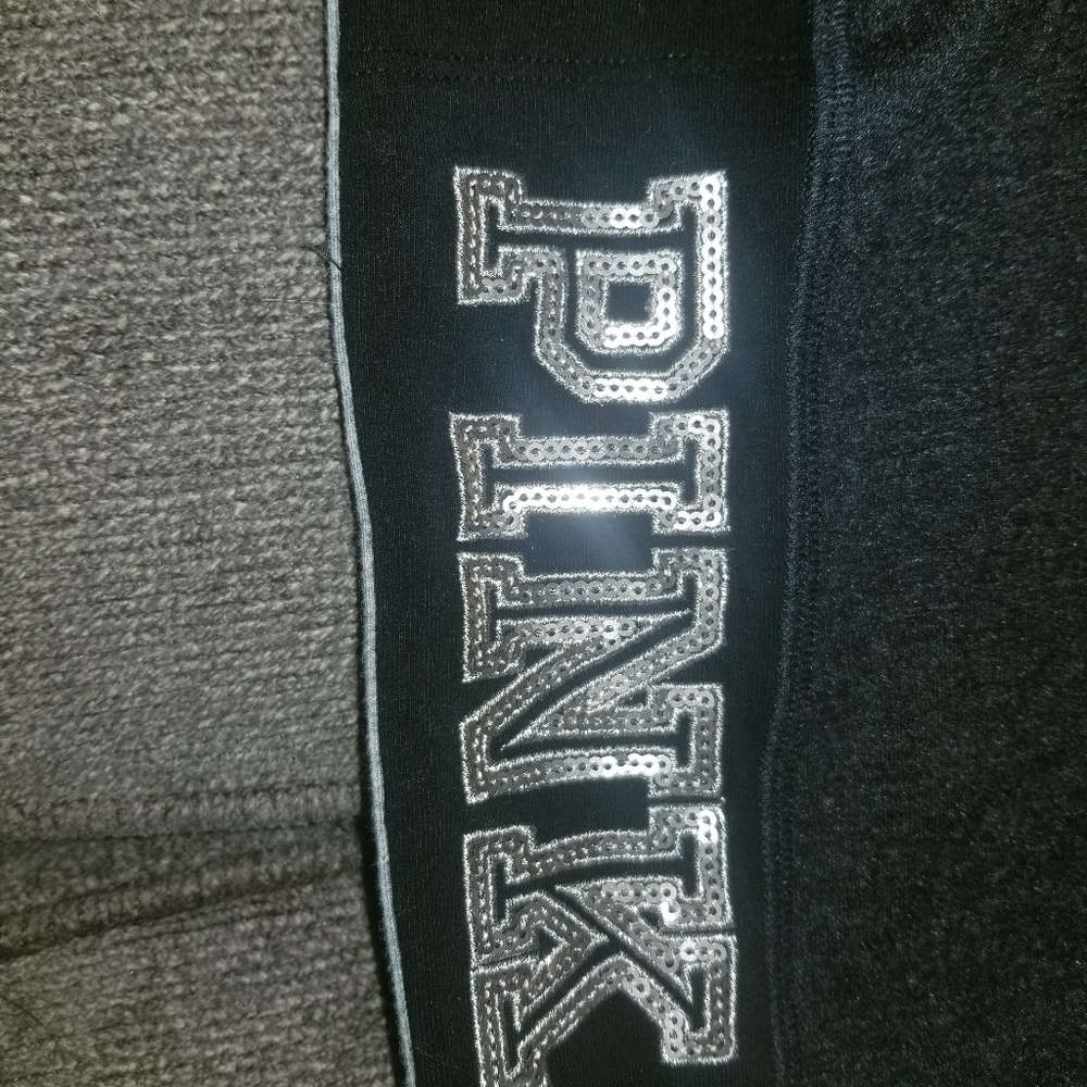 Vs Pink leggings xs sequin black gray
